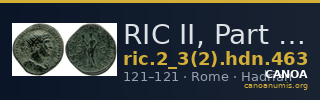 RIC II, Part 3 (second edition) Hadrian 463 — CANOA