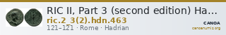 RIC II, Part 3 (second edition) Hadrian 463 — CANOA