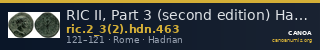 RIC II, Part 3 (second edition) Hadrian 463 — CANOA