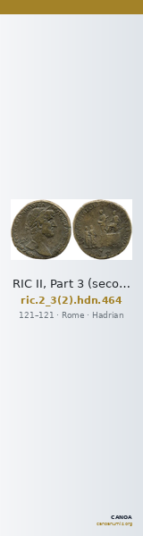 RIC II, Part 3 (second edition) Hadrian 464 — CANOA