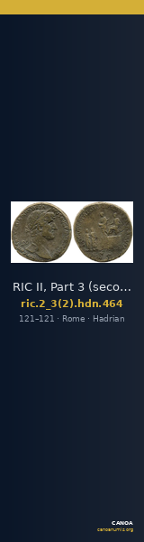 RIC II, Part 3 (second edition) Hadrian 464 — CANOA