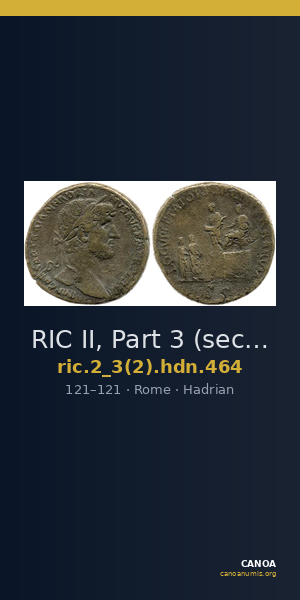 RIC II, Part 3 (second edition) Hadrian 464 — CANOA