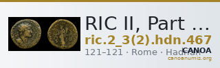 RIC II, Part 3 (second edition) Hadrian 467 — CANOA