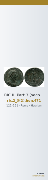 RIC II, Part 3 (second edition) Hadrian 471 — CANOA