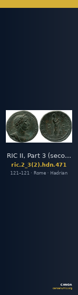 RIC II, Part 3 (second edition) Hadrian 471 — CANOA