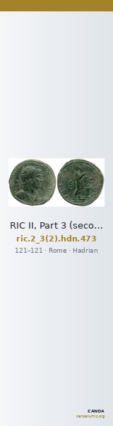 RIC II, Part 3 (second edition) Hadrian 473 — CANOA