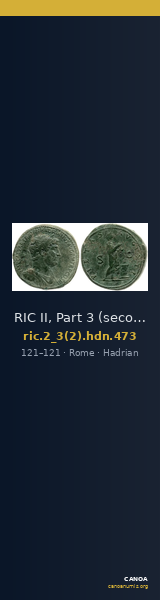 RIC II, Part 3 (second edition) Hadrian 473 — CANOA