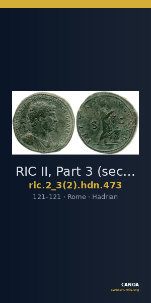 RIC II, Part 3 (second edition) Hadrian 473 — CANOA