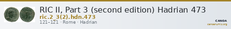 RIC II, Part 3 (second edition) Hadrian 473 — CANOA