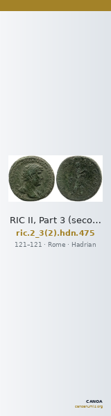 RIC II, Part 3 (second edition) Hadrian 475 — CANOA