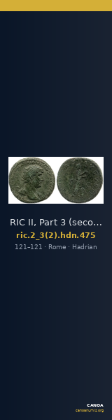 RIC II, Part 3 (second edition) Hadrian 475 — CANOA
