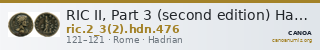 RIC II, Part 3 (second edition) Hadrian 476 — CANOA
