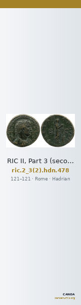 RIC II, Part 3 (second edition) Hadrian 478 — CANOA