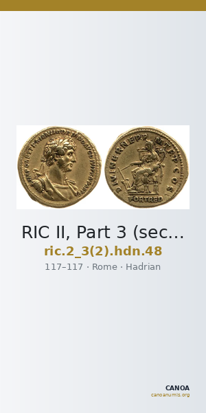 RIC II, Part 3 (second edition) Hadrian 48 — CANOA