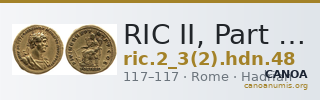 RIC II, Part 3 (second edition) Hadrian 48 — CANOA