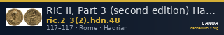 RIC II, Part 3 (second edition) Hadrian 48 — CANOA