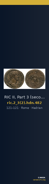 RIC II, Part 3 (second edition) Hadrian 482 — CANOA
