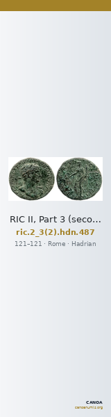 RIC II, Part 3 (second edition) Hadrian 487 — CANOA