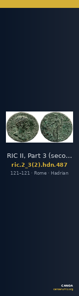 RIC II, Part 3 (second edition) Hadrian 487 — CANOA