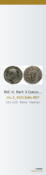 RIC II, Part 3 (second edition) Hadrian 497 — CANOA