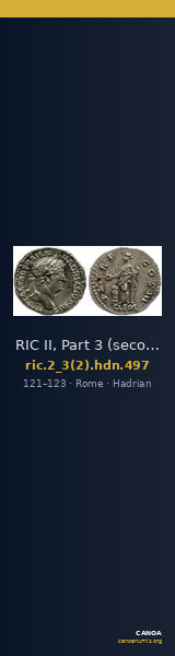 RIC II, Part 3 (second edition) Hadrian 497 — CANOA