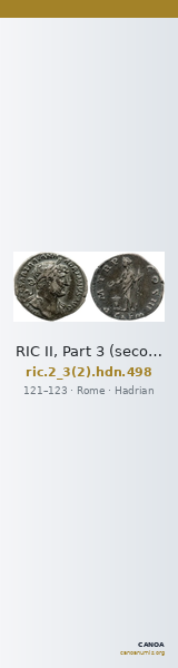 RIC II, Part 3 (second edition) Hadrian 498 — CANOA
