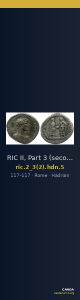 RIC II, Part 3 (second edition) Hadrian 5 — CANOA