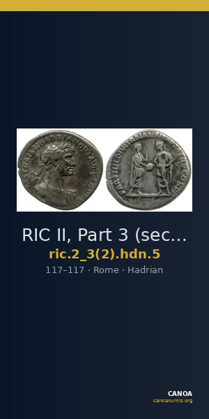 RIC II, Part 3 (second edition) Hadrian 5 — CANOA