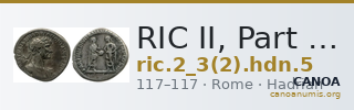 RIC II, Part 3 (second edition) Hadrian 5 — CANOA