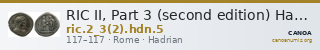 RIC II, Part 3 (second edition) Hadrian 5 — CANOA
