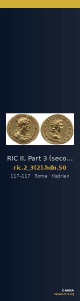 RIC II, Part 3 (second edition) Hadrian 50 — CANOA