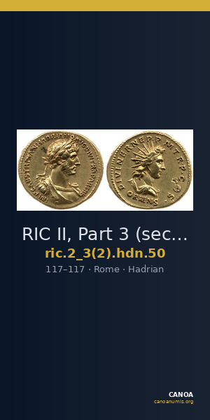 RIC II, Part 3 (second edition) Hadrian 50 — CANOA