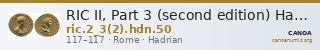 RIC II, Part 3 (second edition) Hadrian 50 — CANOA
