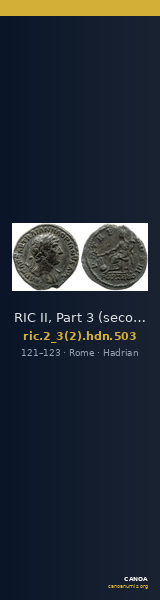 RIC II, Part 3 (second edition) Hadrian 503 — CANOA