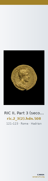 RIC II, Part 3 (second edition) Hadrian 508 — CANOA