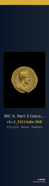 RIC II, Part 3 (second edition) Hadrian 508 — CANOA