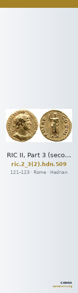 RIC II, Part 3 (second edition) Hadrian 509 — CANOA