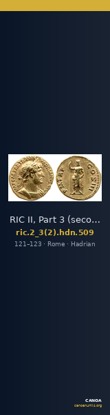 RIC II, Part 3 (second edition) Hadrian 509 — CANOA
