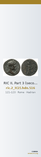 RIC II, Part 3 (second edition) Hadrian 516 — CANOA