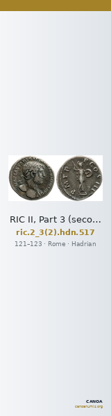 RIC II, Part 3 (second edition) Hadrian 517 — CANOA