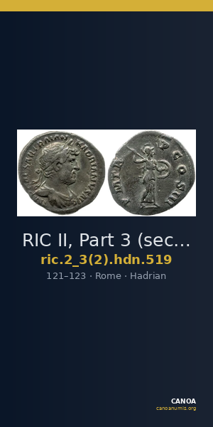 RIC II, Part 3 (second edition) Hadrian 519 — CANOA