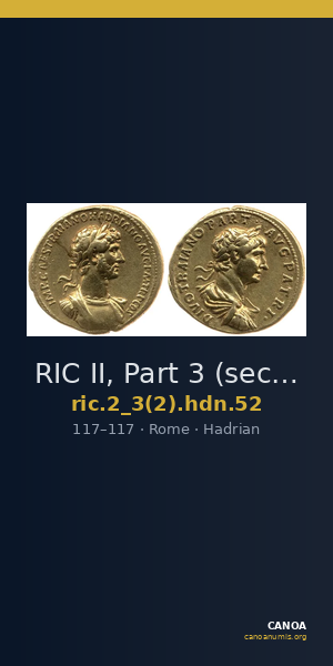 RIC II, Part 3 (second edition) Hadrian 52 — CANOA