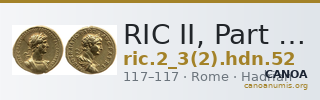 RIC II, Part 3 (second edition) Hadrian 52 — CANOA