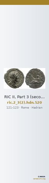 RIC II, Part 3 (second edition) Hadrian 520 — CANOA