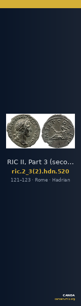 RIC II, Part 3 (second edition) Hadrian 520 — CANOA