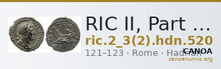 RIC II, Part 3 (second edition) Hadrian 520 — CANOA