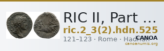 RIC II, Part 3 (second edition) Hadrian 525 — CANOA