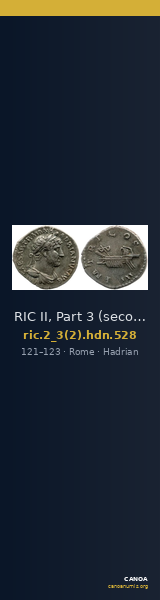 RIC II, Part 3 (second edition) Hadrian 528 — CANOA