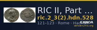 RIC II, Part 3 (second edition) Hadrian 528 — CANOA