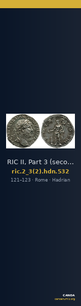 RIC II, Part 3 (second edition) Hadrian 532 — CANOA